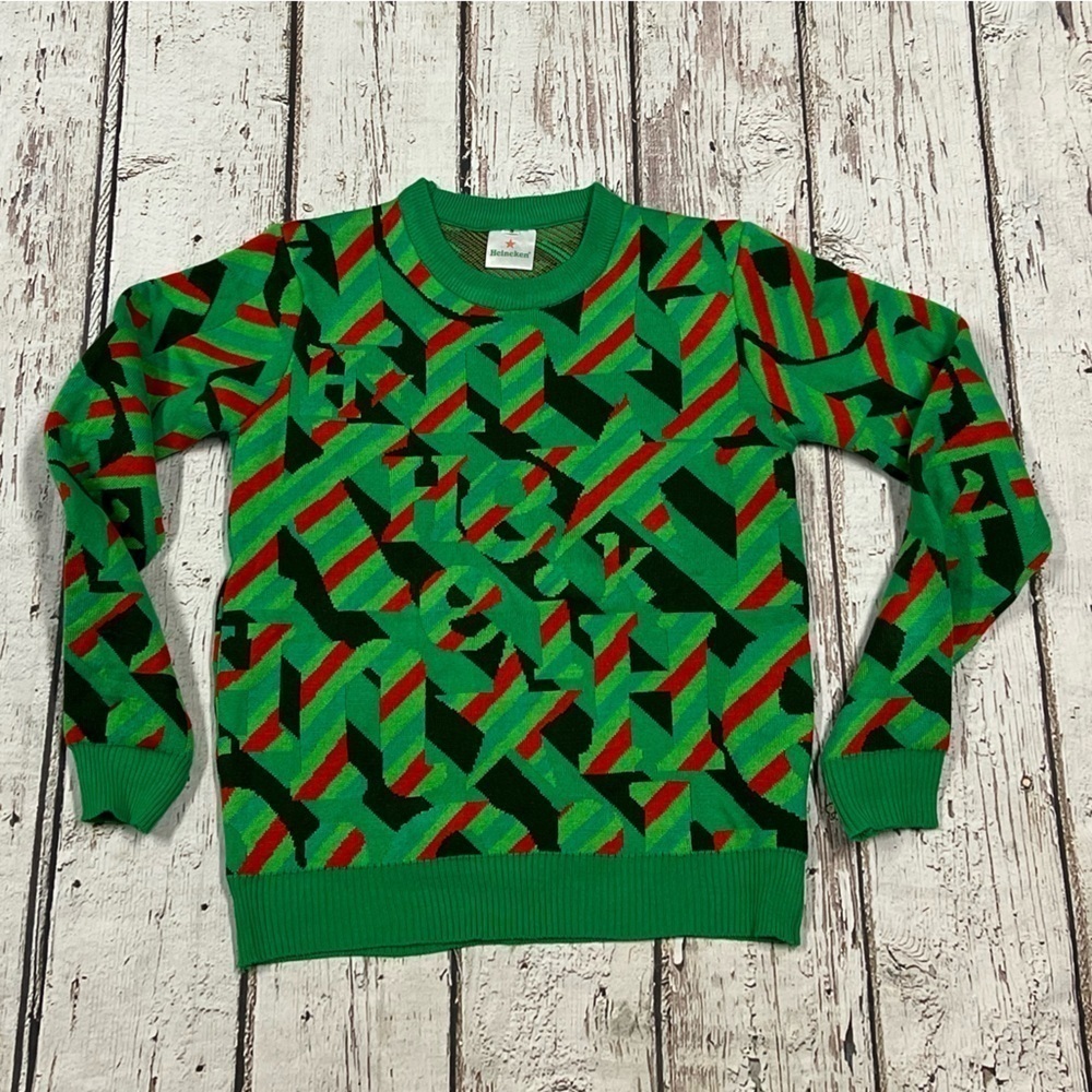 Heineken Beer Green Promo Crewneck Pullover Sweater - Picture 4 of 5